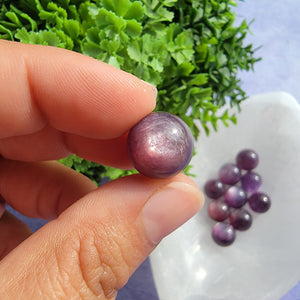 Gem Lepidolite Mini Spheres