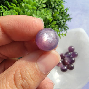 Gem Lepidolite Mini Spheres