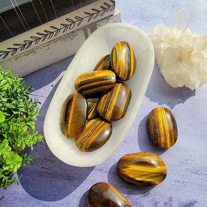 Tiger's Eye Palm Stones