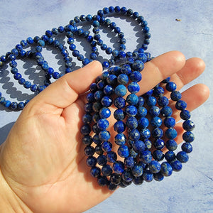 Faceted Lapis Lazuli Bracelet