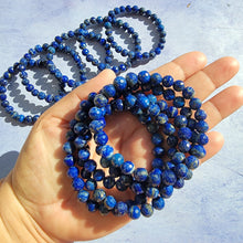 Load image into Gallery viewer, Faceted Lapis Lazuli Bracelet