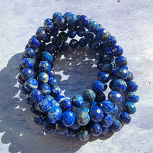 Load image into Gallery viewer, Faceted Lapis Lazuli Bracelet