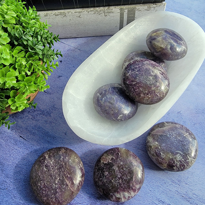 Lepidolite Palm Stones