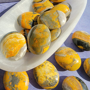 Bumblebee Jasper Palm Stones