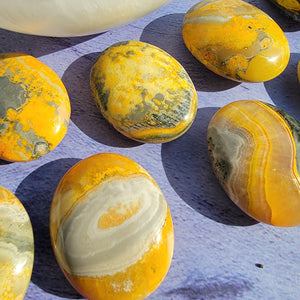 Bumblebee Jasper Palm Stones