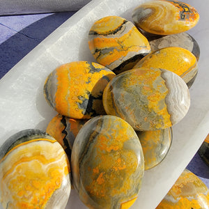 Bumblebee Jasper Palm Stones