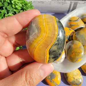 Bumblebee Jasper Palm Stones