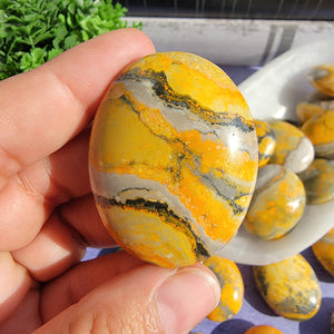 Bumblebee Jasper Palm Stones