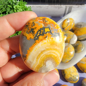 Bumblebee Jasper Palm Stones