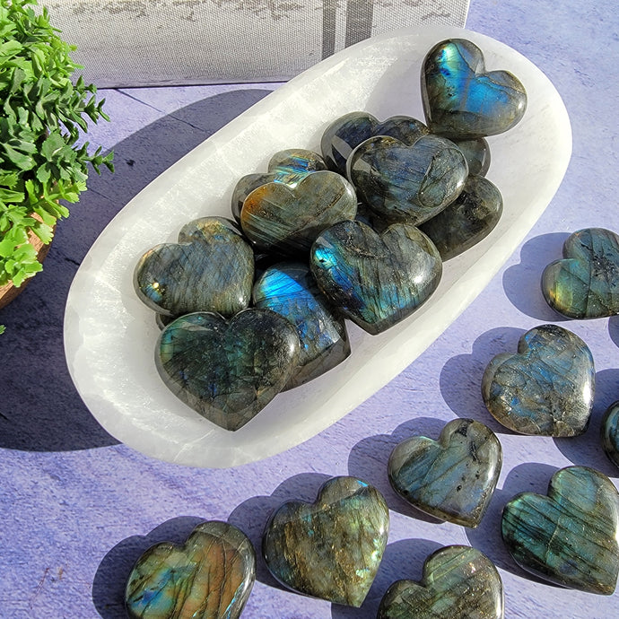 Labradorite Hearts